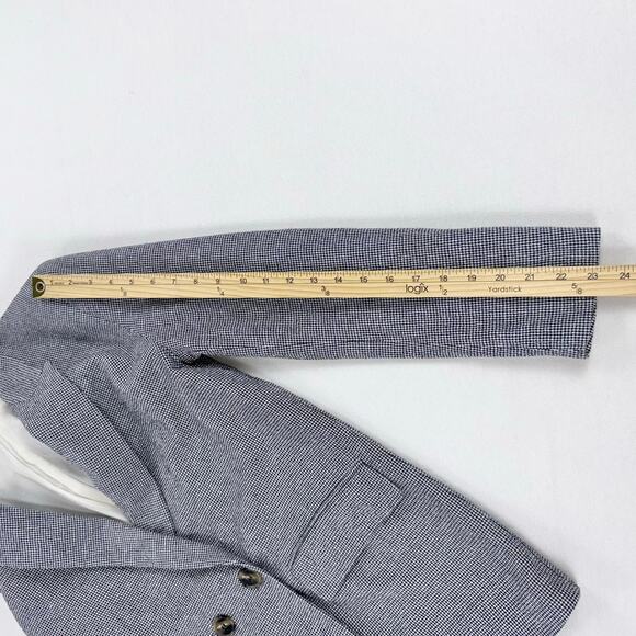 Zara Women's Academia Houndstooth Oversize Blazer Jacket Small Black White - Picture 13 of 15